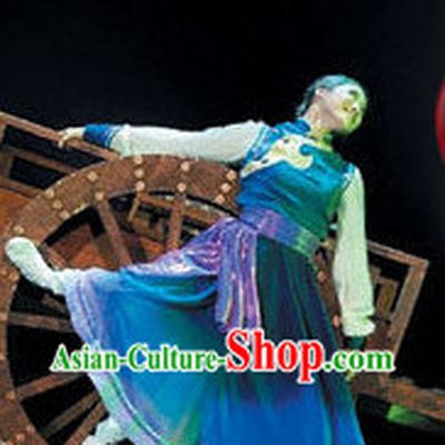 Mongolian Dance Costumes and Headdress Complete Set for Women