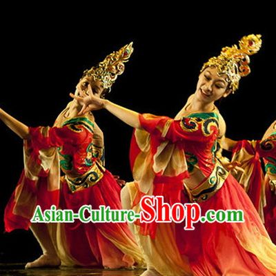 Chinese Classical Costumes and Headdress Complete Set for Women