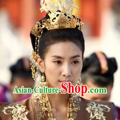 Ancient Korean Princess Hair Accessories, Earrings and Necklace Complete Set
