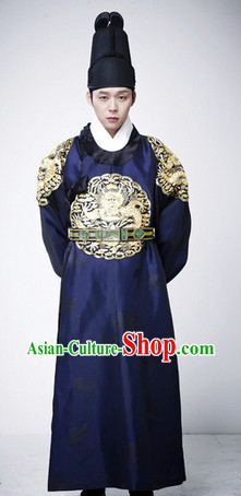 Ancient Korean Imperial Prince Costumes and Hat Complete Set