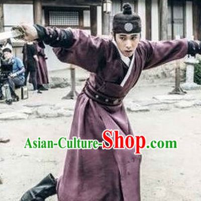 Ancient Korean Knight Costumes and Headwear Complete Set for Boys