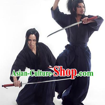 Japanese Swordman Costumes and Bamboo Hat