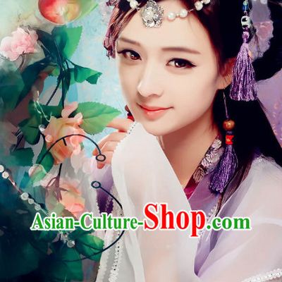 Ancient Chinese Fairy Dancewear and Headwear Complete Set