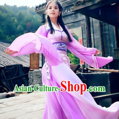 Ancient Asian Purple Fairy Clothes Complete Set