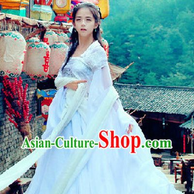 Chinese White Fairy Dresses Complete Set