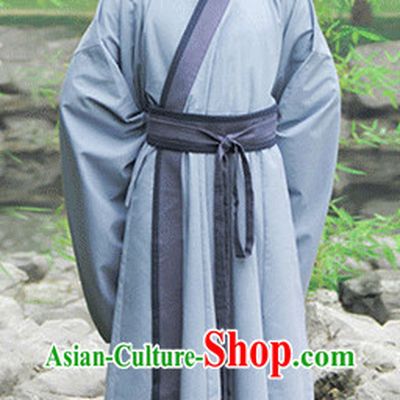 Traditional Chinese Han Fu Outfit and Hat Complete Set for Men