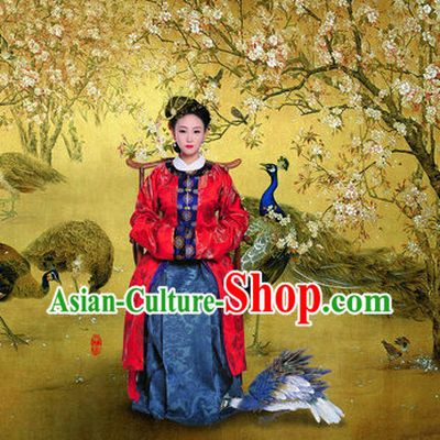 Chinese Classical Female Clothing and Hair Accessories Complete Set