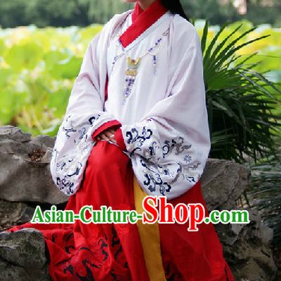Ancient Chinese Ming Dynasty Embroidered Dragon Garments Complete Set for Women