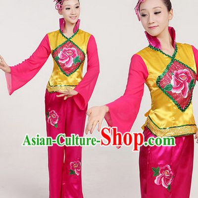 Professional Chinese Yangge Group Dancewear Complete Set