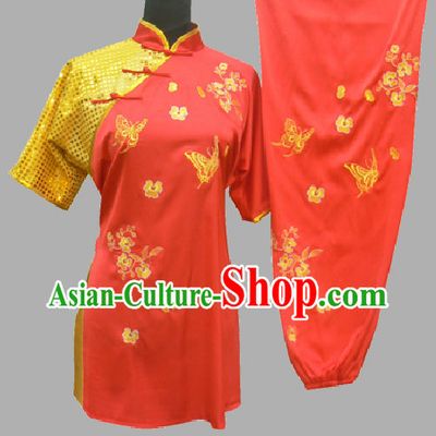 Professional Competition Butterfly and Flower Tai Chi Outfit for Men or Women
