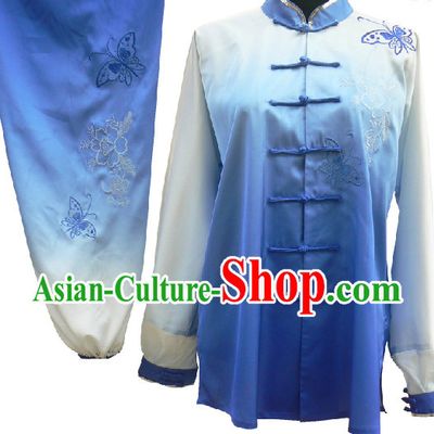 Color Change Butterfly Embroidery Tai Chi Martial Arts Dresses
