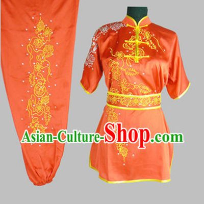 Chinese Classical Embroidery Kung Fu Competition Dresses Complete Set