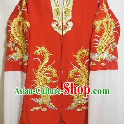 Chinese Red Phoenix Embroidery Wedding Clothes