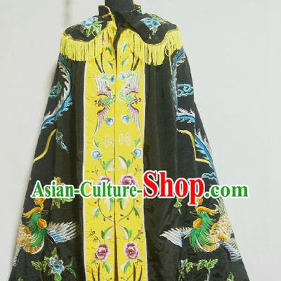 Chinese Black Embroidered Mantle