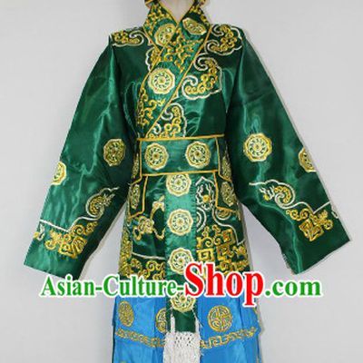 Chinese Ancient Wusheng Costumes and Hat Complete Set