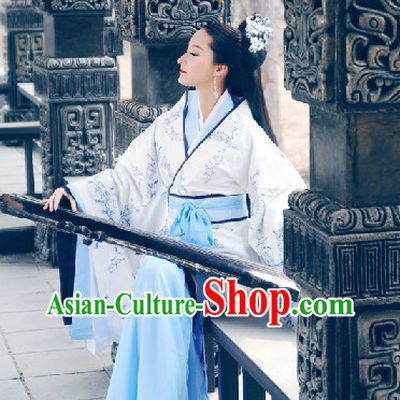 Traditional Chinese Hanfu Musician Clothes Complete Set for Women