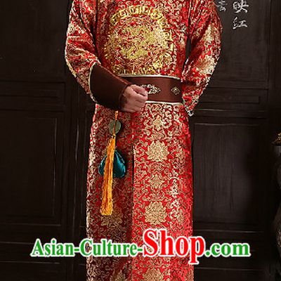 Traditional Chinese Qing Dynasty Prince Clothes Complete Set
