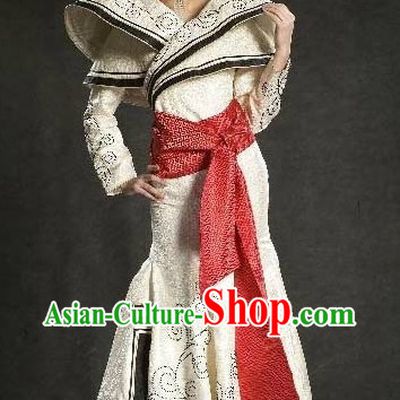 Mongolian Princess Long Robe and Hat Complete Set