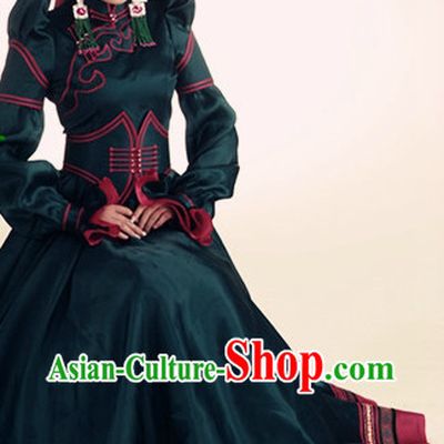 Mongolian Noblewoman Clothing and Hat Complete Set