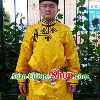 Mongolian Male Clothing and Hat Complete Set