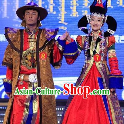 Mongolian Emperor and Empress Clothes and Hats