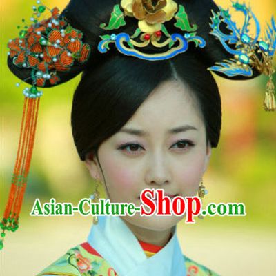 Qing Dynasty Manchu Hair Jewelry Headwear