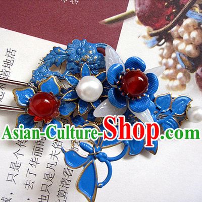 Chinese Traditional Princess Handmade Flower Hair Clasp