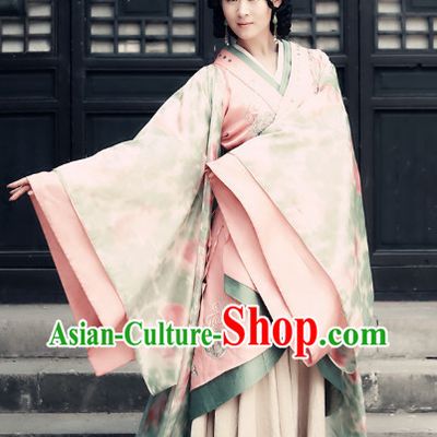 Ancient China Princess Pink Clothes Full Set