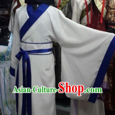 Ancient Chinese Student Costume and Hat for Men
