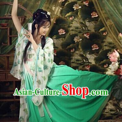 Traditional Chinese Green Dance Costumes