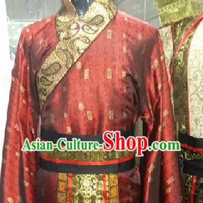 Ancient Chinese Court Official Costume and Hat for Men