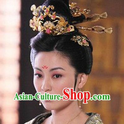 Chinese Professional Drama Long Wig and Hair Accessories