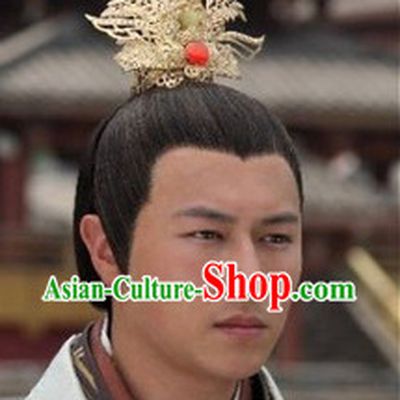 Ancient Chinese Prince Headwear and Wig