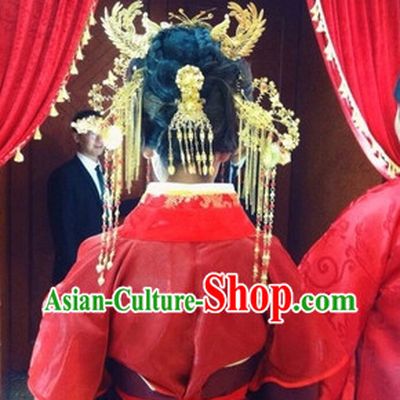 Chinese Traditional Wedding Phoeinx Hairpins and Clasps Set