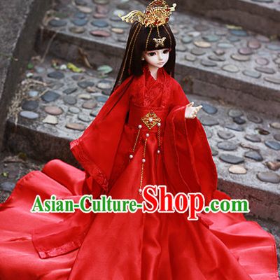 Traditional Chinese Red Wedding Dress for Brides