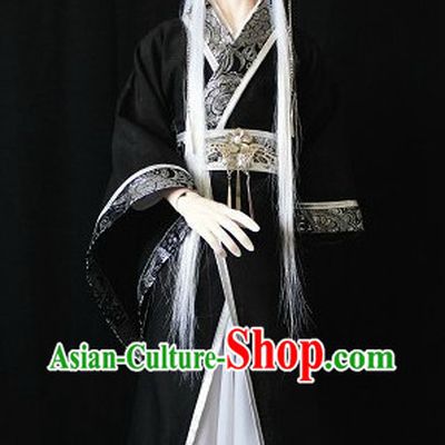 Traditional Chinese Black Hanfu Dresses for Men