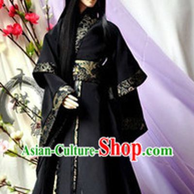 Black Hanfu Costumes Complete Set for Men