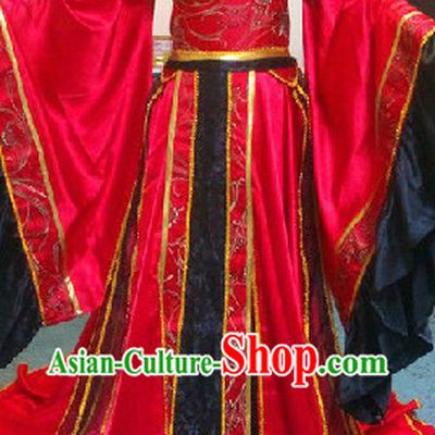 Red Classical Wedding Dresses Complete Set