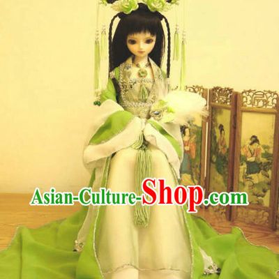 Green Princess Costumes and Headwear Full Set