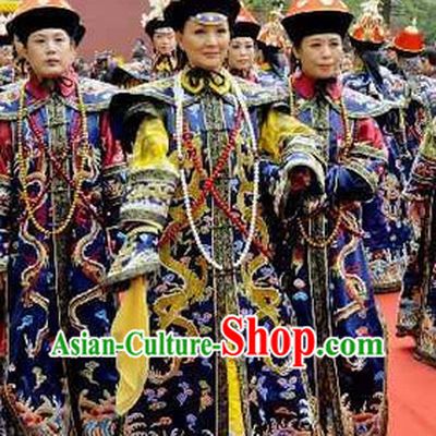 Ancient Chinese Empress Clothing and Hair Accessores Complete Set