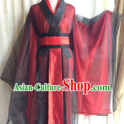 Black and Red Classical Hanfu Costumes for Men