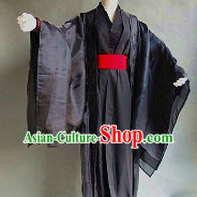 Ancient Black Master Guzhuang Clothes for Boys