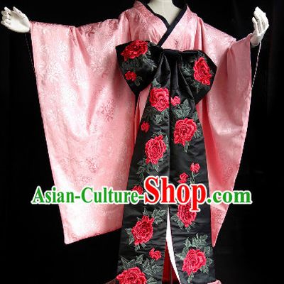 Stage Performance Japanese Kimono Clothes for Girls