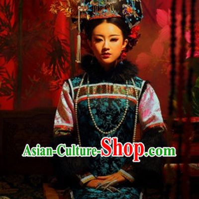 Ancient Chinese Princess Clothes and Headwear Complete Set