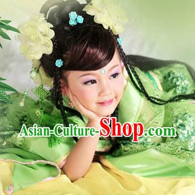 Ancient Royal Family Cute Kids Clothes and Headwear Complete Set