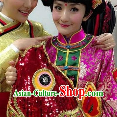 Chinese New Year Celebration Parade Costumes and Headwear Complete Set for Women