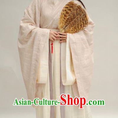 Ancient Chinese Flax Hanfu Jiao Ling Clothing for Women