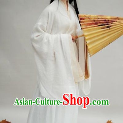 Ancient Chinese White Hanfu Clothing Complete Set