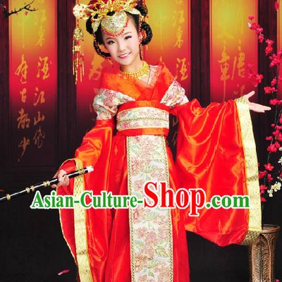 Ancient Chinese Empress Costumes Complete Set for Kids