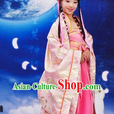Ancient Chinese Tang Princess Costumes Complete Set for Kids
